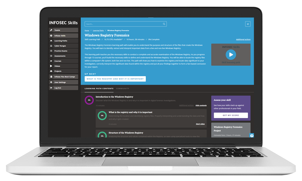 Infosec Skills Windows Registry Forensics Learning Path by Denise Duffy