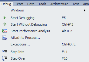 Figure 1.1 Start Debugging